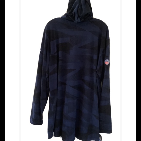 Nike NFL New England Patriots Cotton Tee Hoodie Helmet Long Sleeve XXL Mens - Picture 9 of 12